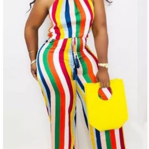 Women Rainbow Colour Jumpsuit